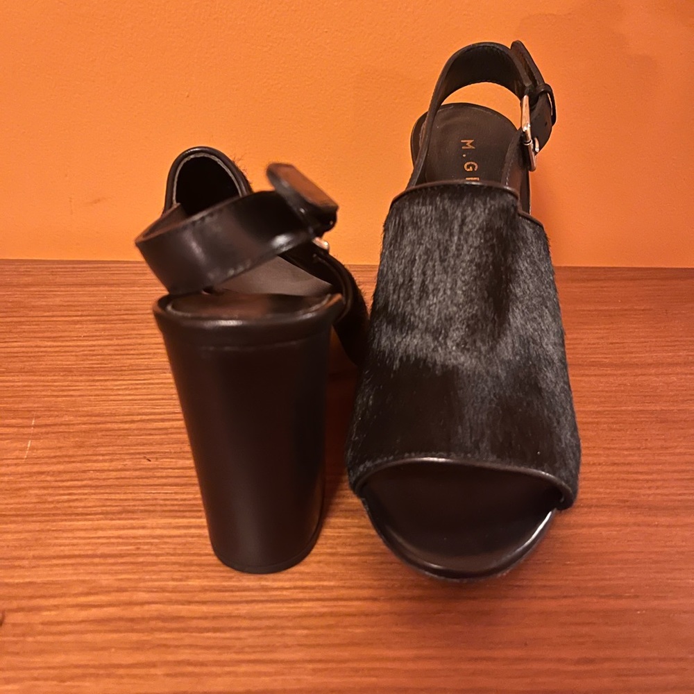 M. Gemi pony hair heels
